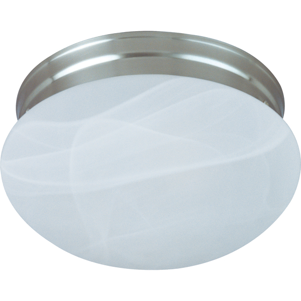 Maxim Essentials 1-Light 9" Wide Satin Nickel Flush Mount Light 5884MRSN